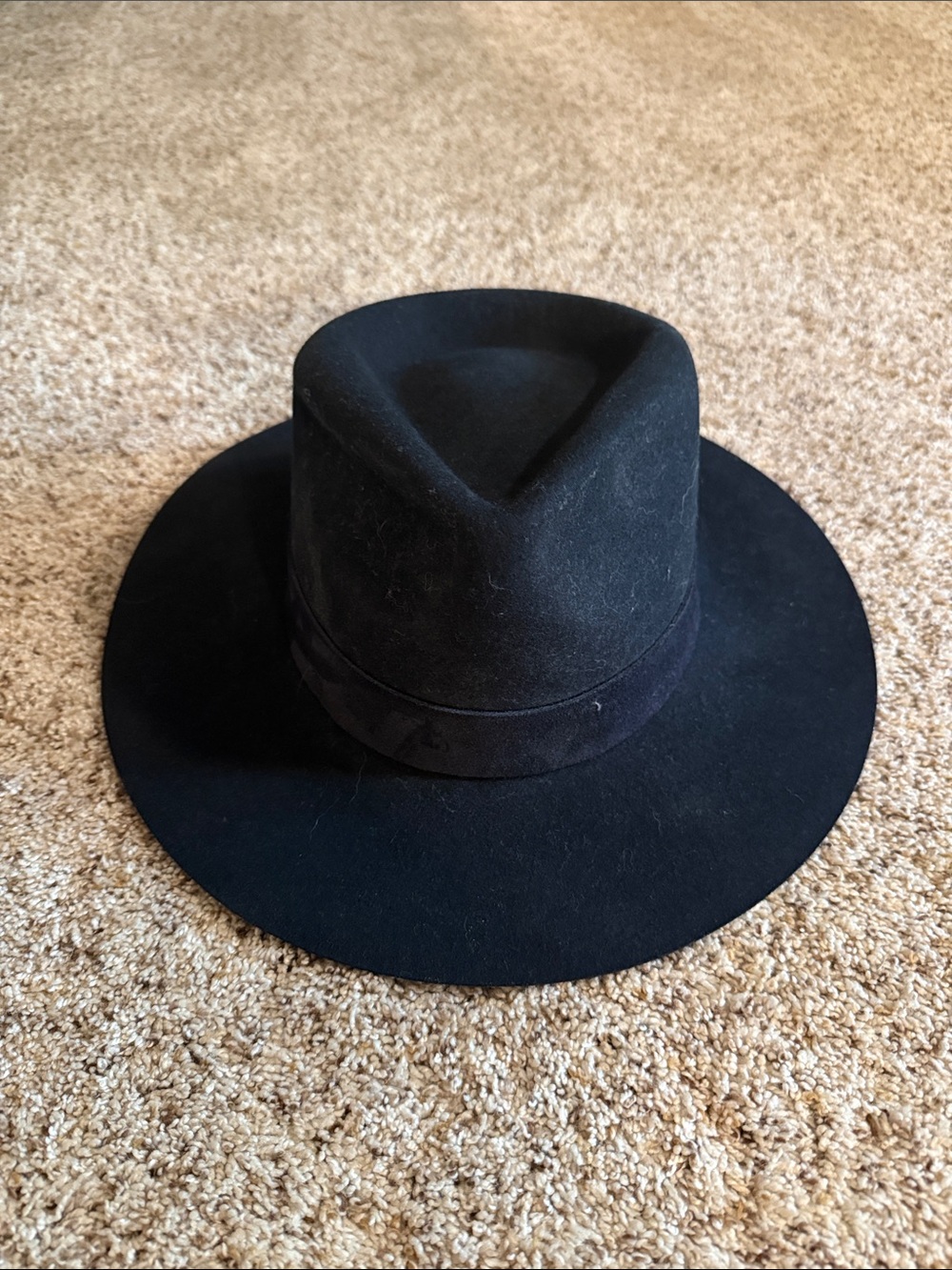 GIGI PIP navy  Wool Felt Wide-Brim Fedora